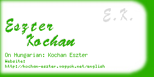 eszter kochan business card